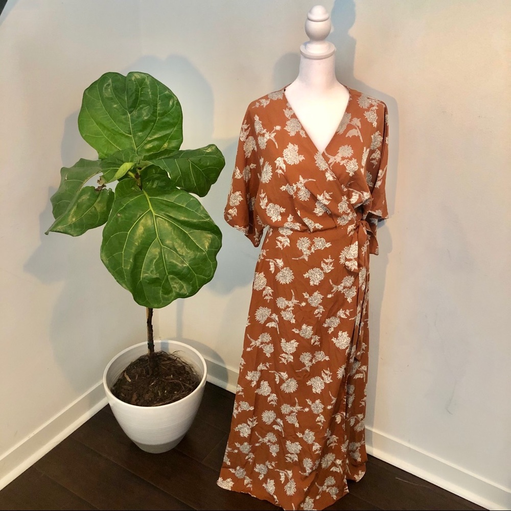 Floral Maxi Wrapped Dress